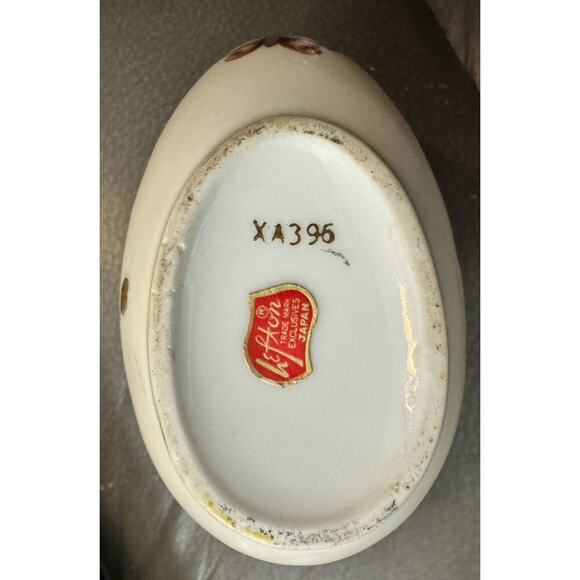 -FIGURINE VTG LEFTON Egg Shaped Trinket Box Made In Japan - Picture 4 of 11